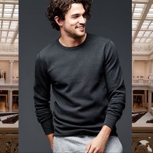 GAP long sleeve waffle knit crew